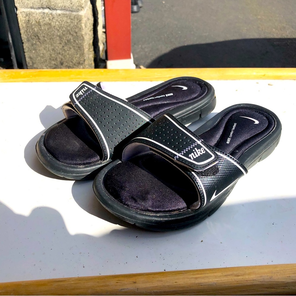 Nike 360883-011 Comfort Slide Women’s Black Adjustable Sandal Shoes Size 5